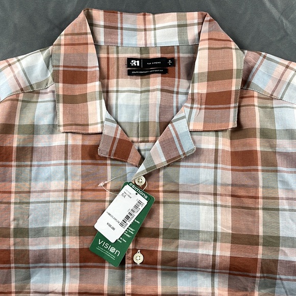 Simons Le31 |  Vision Organic Cotton and Tencel Blend Button Down Shirt | Large - Picture 2 of 8